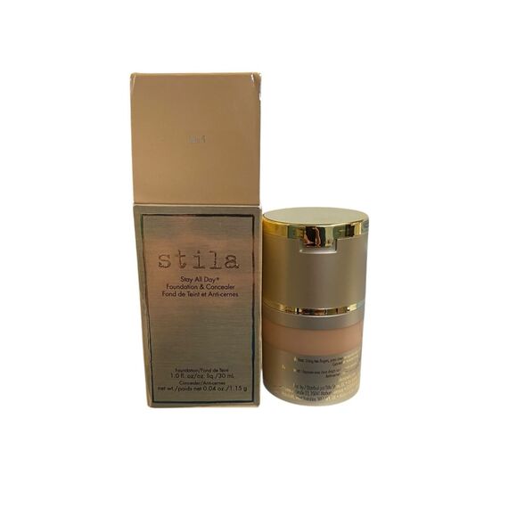 Stila Stay All Day Foundation & Concealer 1 oz / .04 oz Full Size (READ) - Picture 1 of 3
